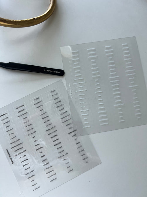 80 pcs Clear Divider Labels + CC Tweezers