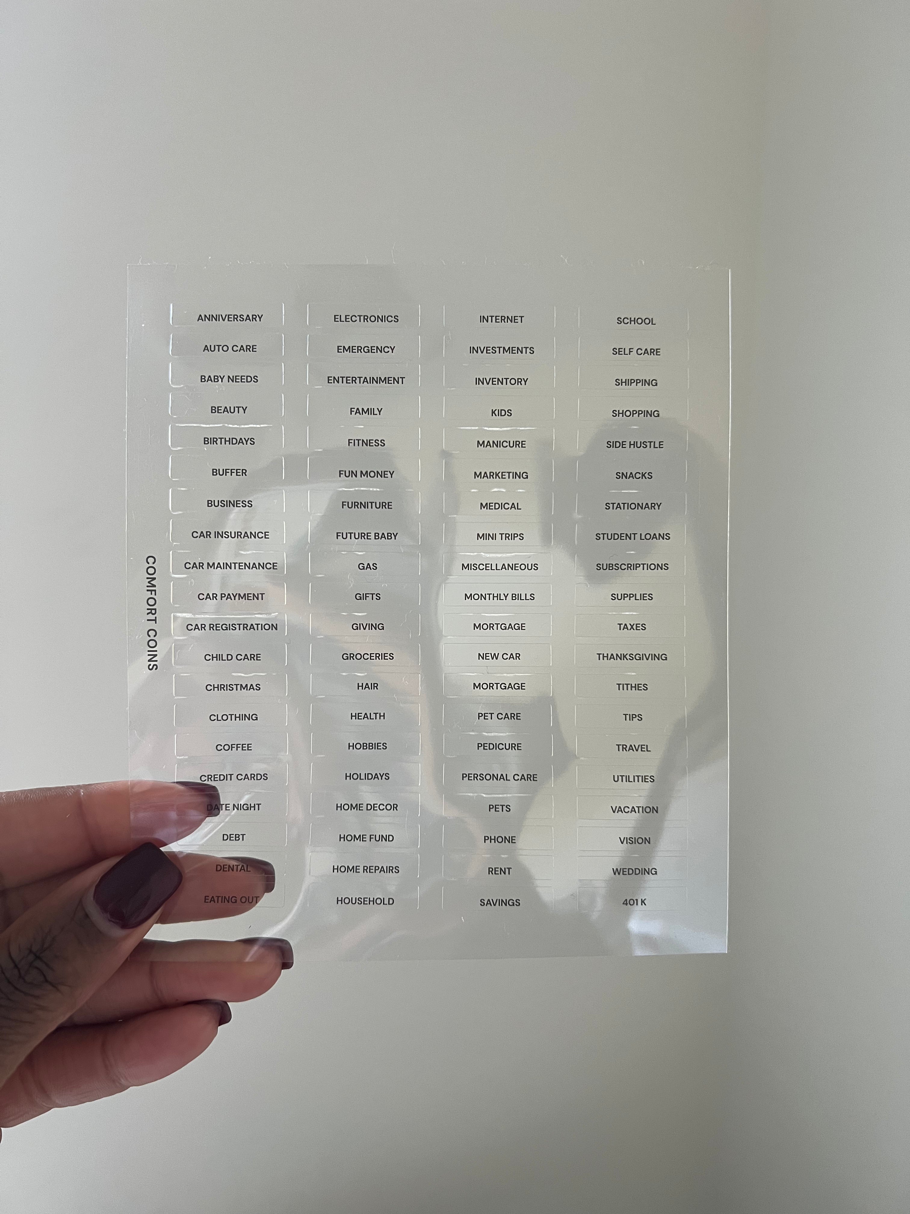80 pcs Clear Divider Labels + CC Tweezers