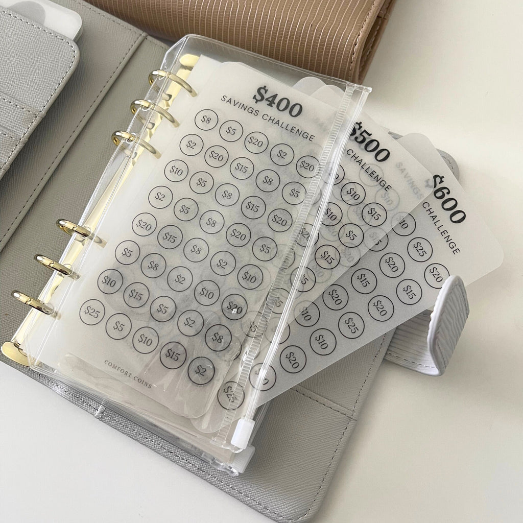 A6 Savings Bundle Inserts (400, 500, 600, 800, 1000)