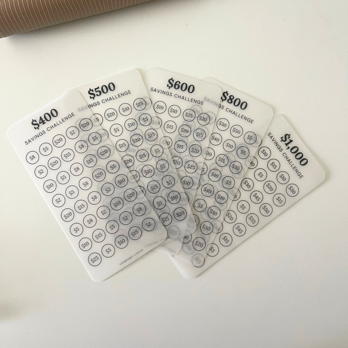 A6 Savings Bundle Inserts (400, 500, 600, 800, 1000)