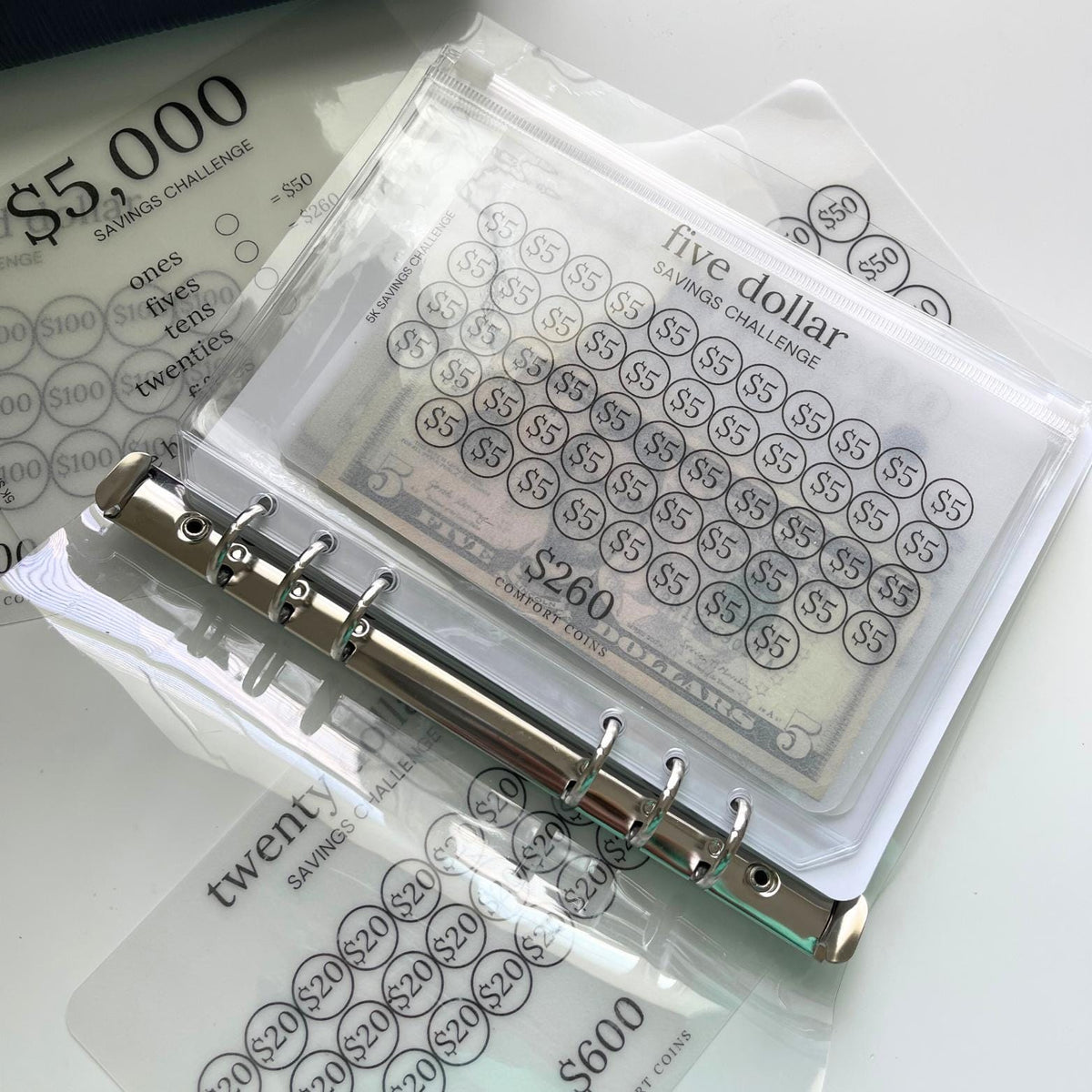 A5 5k Dollars Savings Challenge Inserts Bundle