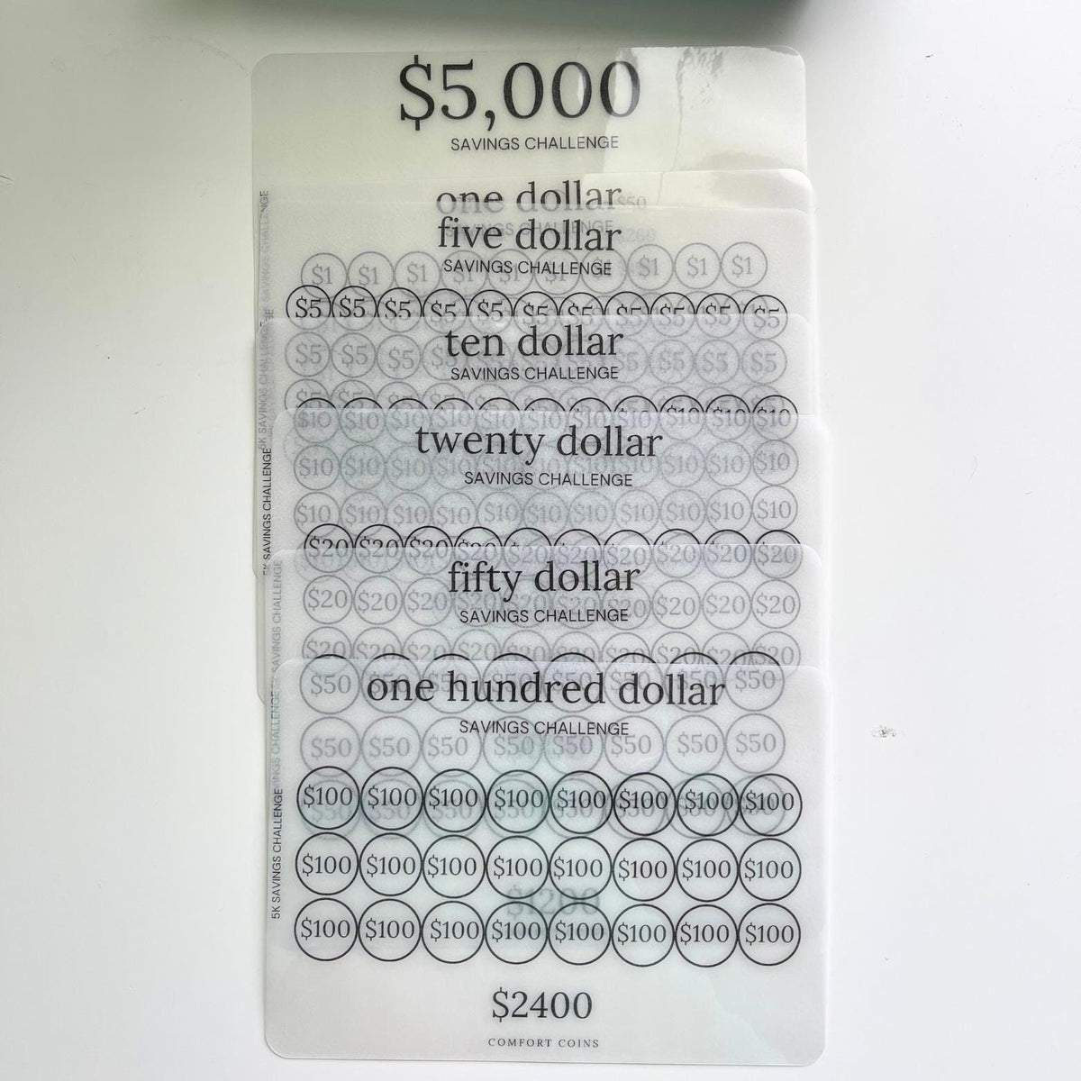 A5 5k Dollars Savings Challenge Inserts Bundle