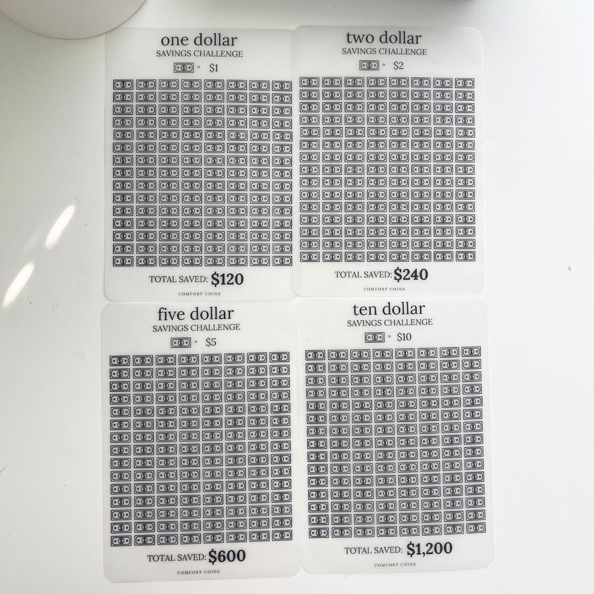A5 Dollars Challenge Inserts Bundle