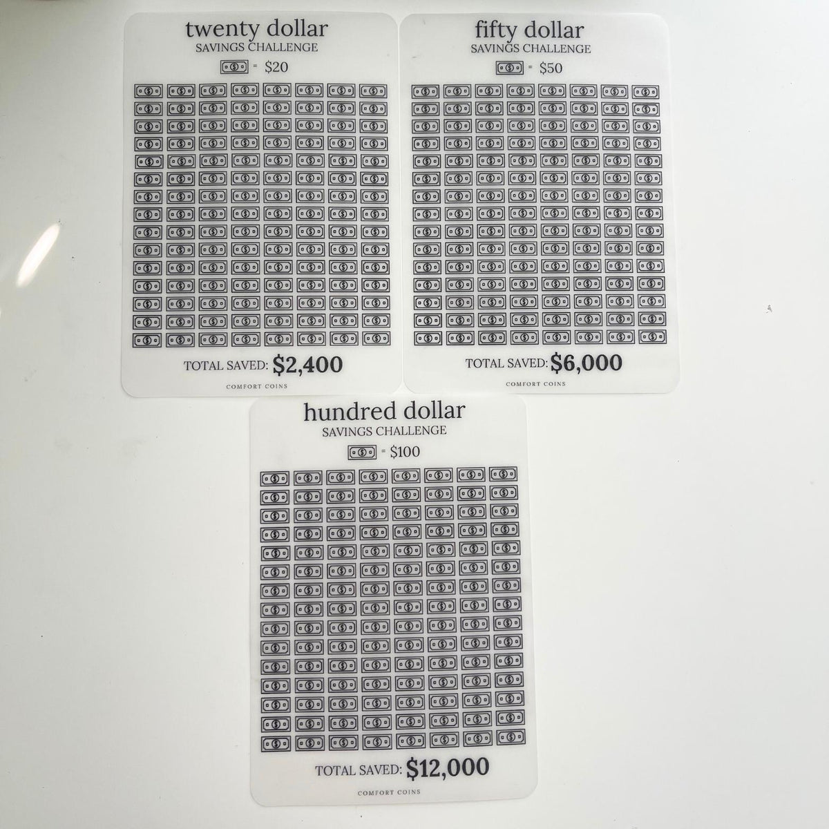 A5 Dollars Challenge Inserts Bundle
