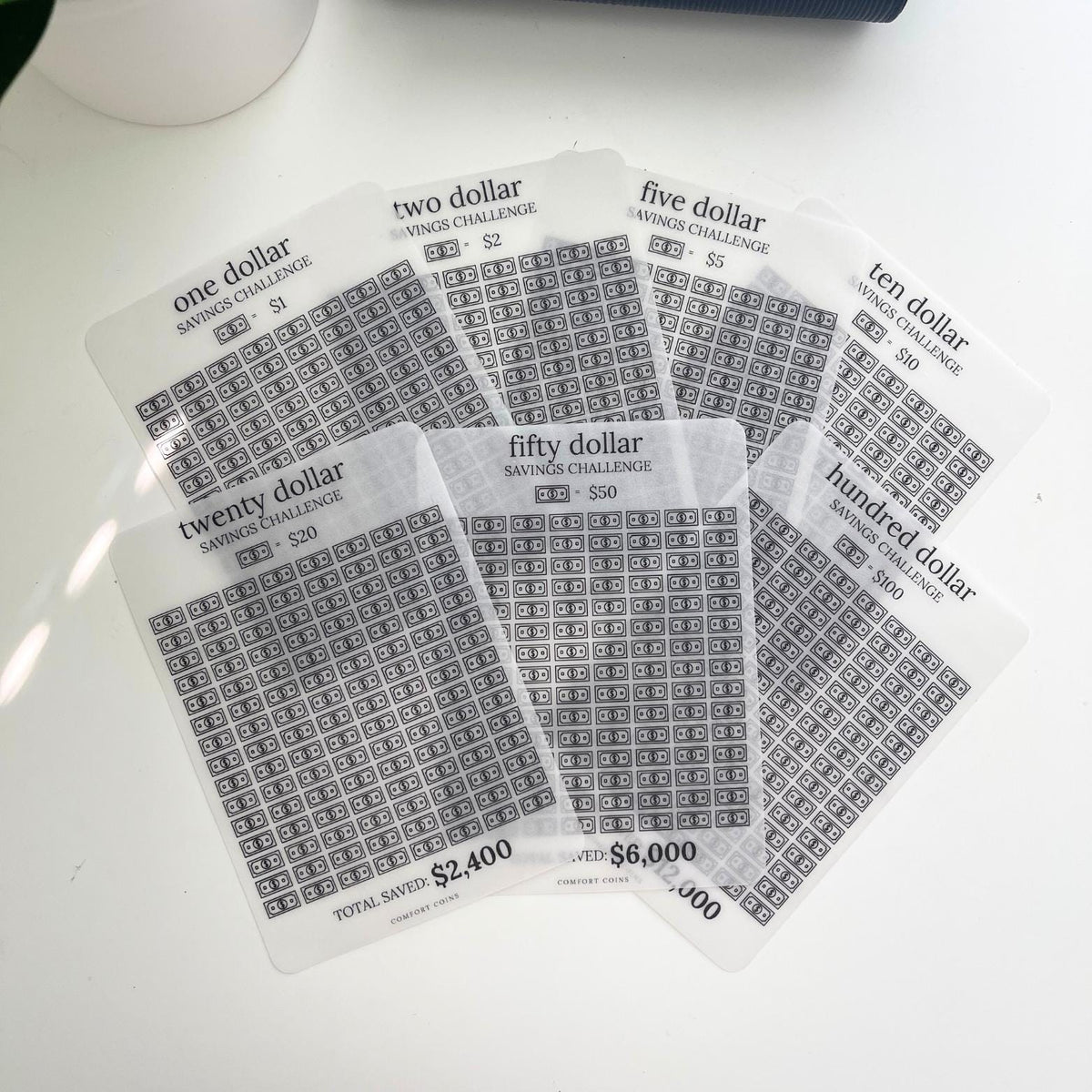 A5 Dollars Challenge Inserts Bundle