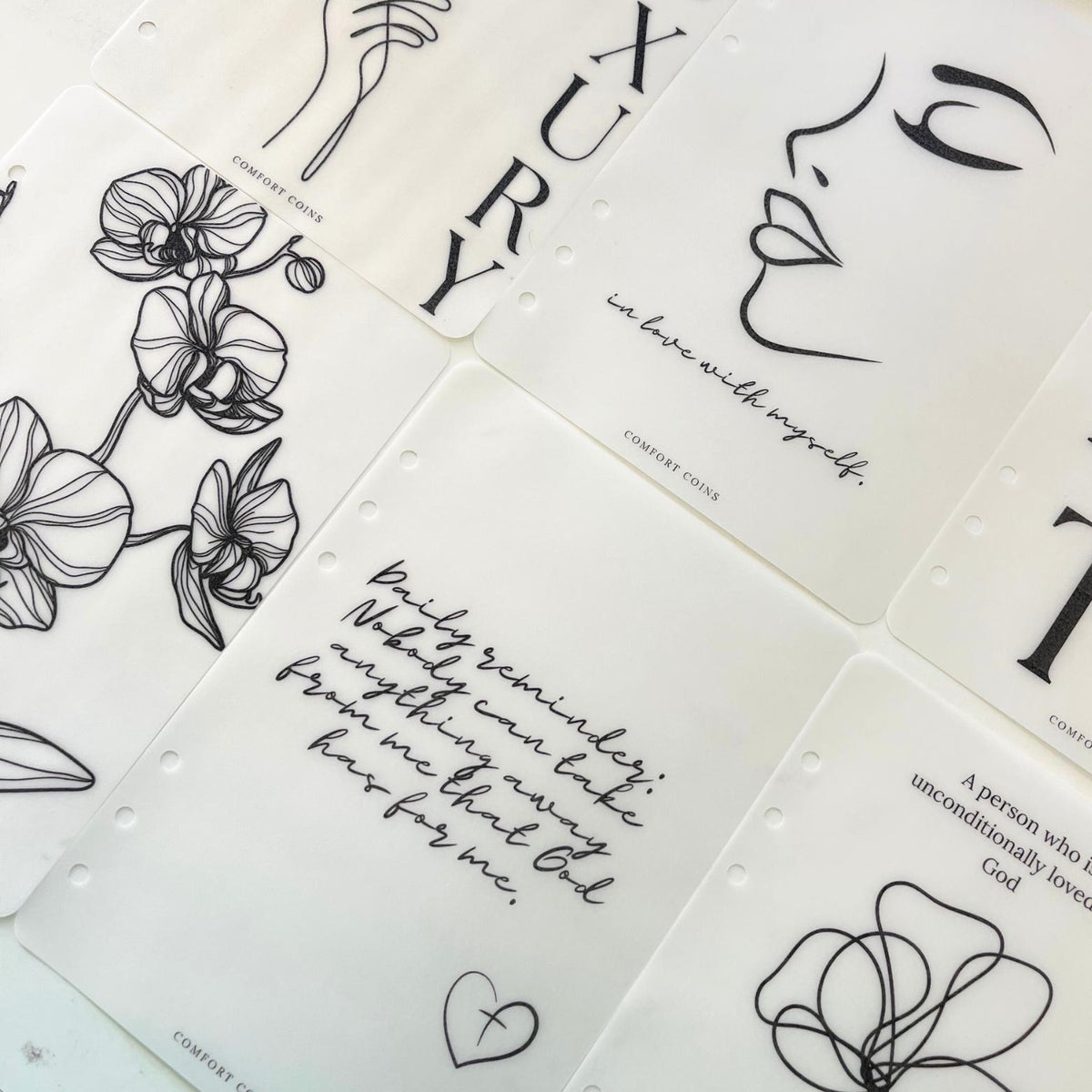 A5 Frosted Dashboards | A5 Planner Dashboards | Line Art Dashboards | Women Beauty Dashboards| Motivational A5 Dashboards