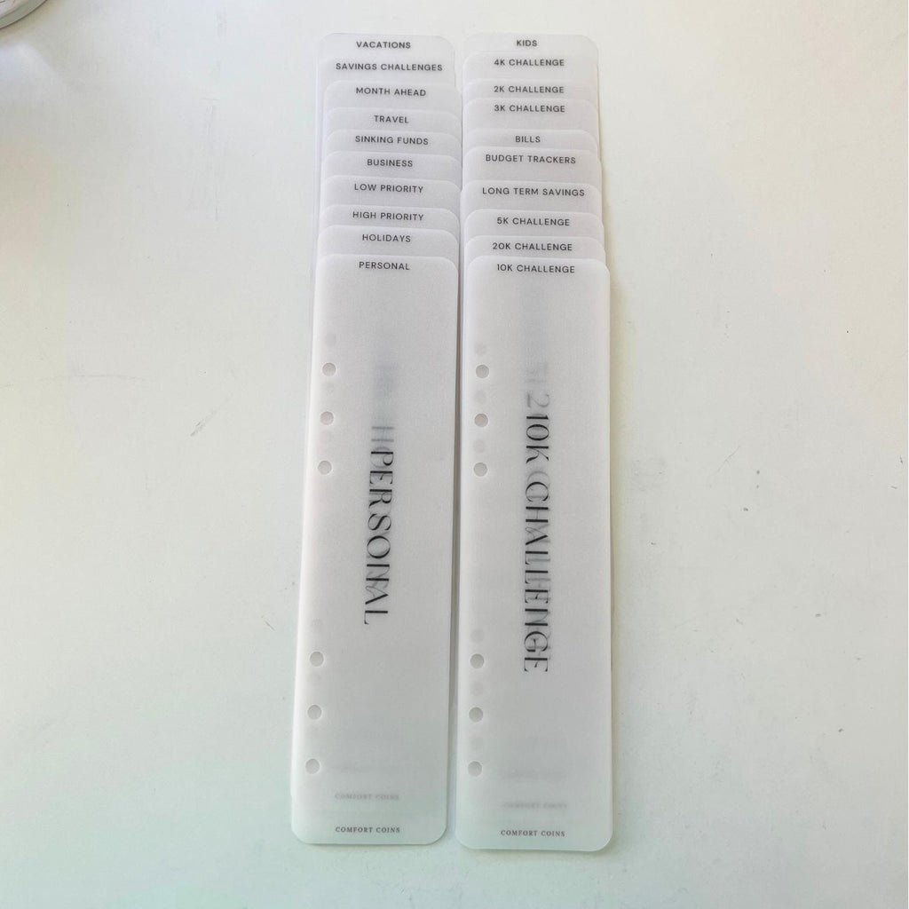 A5 Vellum Category Bookmarks