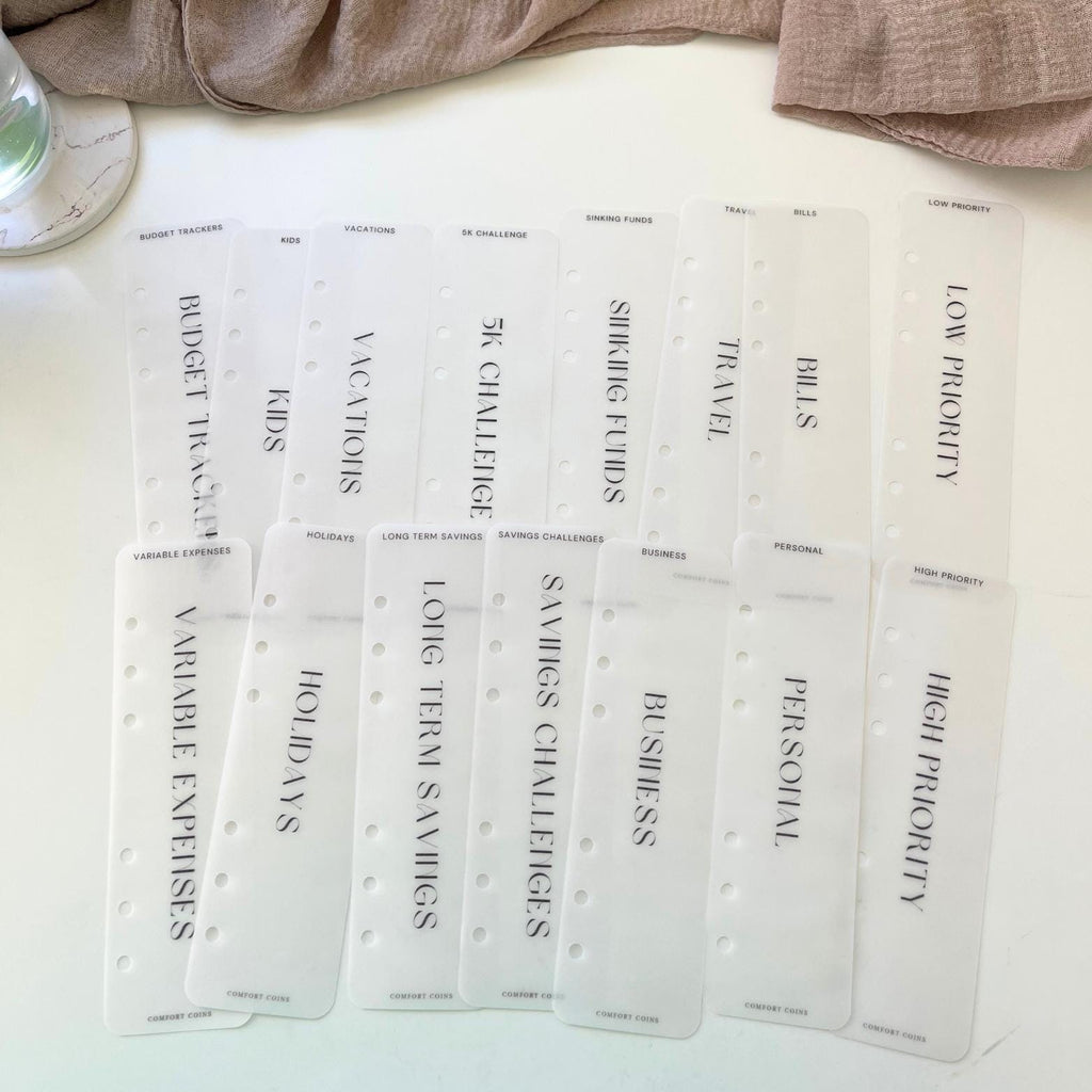 A6 Vellum Category Bookmarks