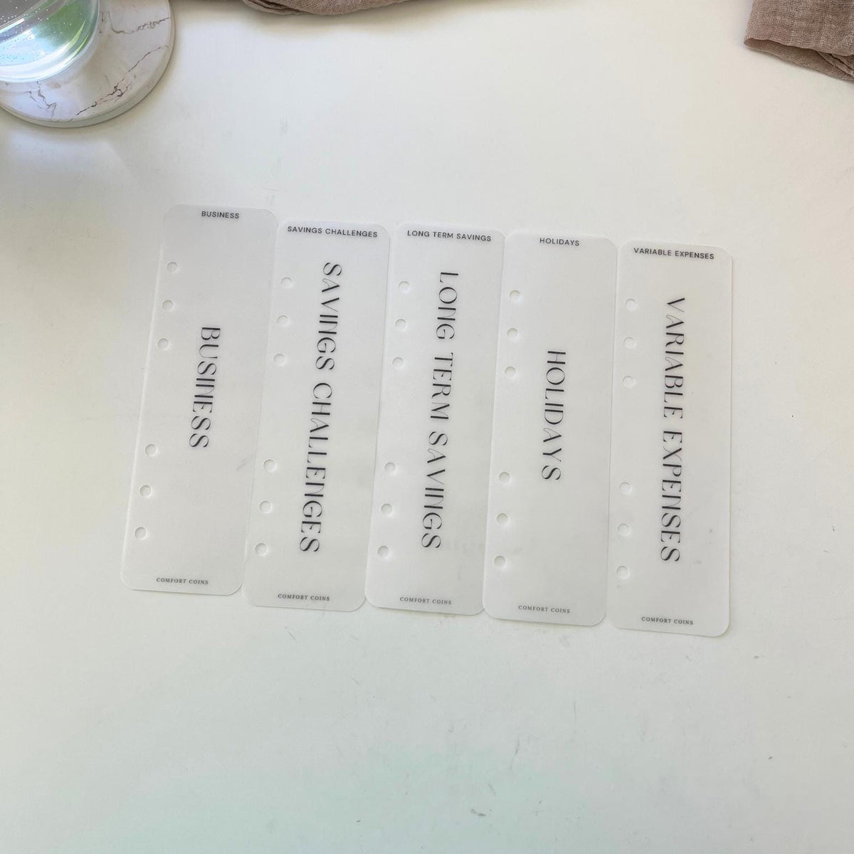 A6 Vellum Category Bookmarks