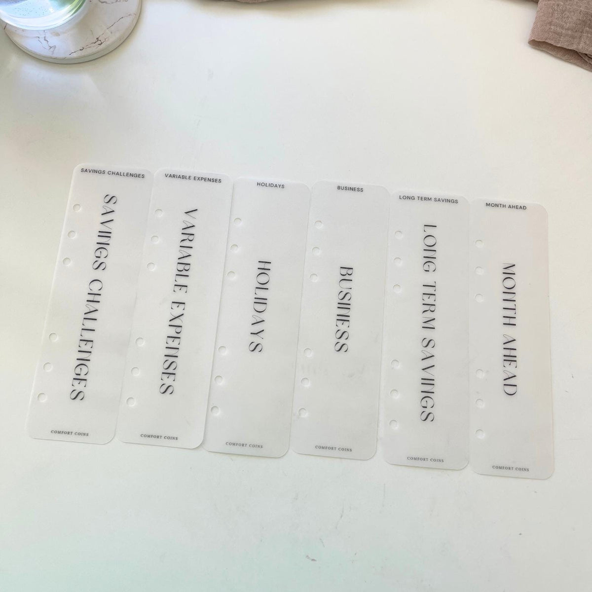 A6 Vellum Category Bookmarks