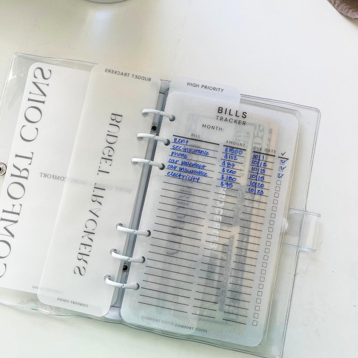 A6 Bill Trackers