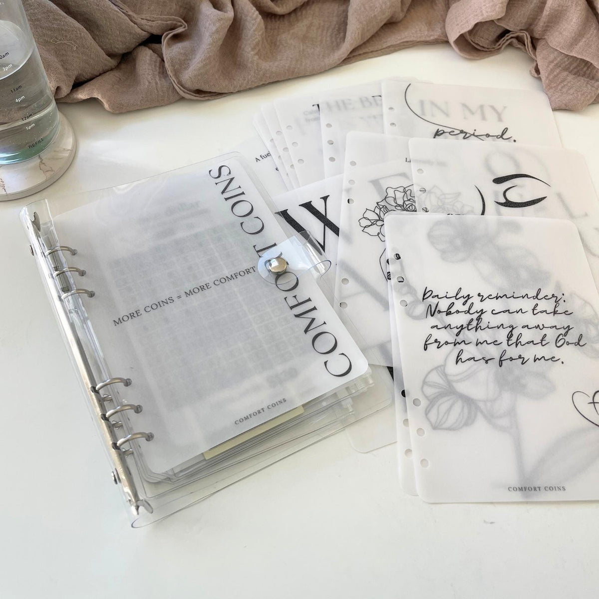 A5 Frosted Dashboards | A5 Planner Dashboards | Line Art Dashboards | Women Beauty Dashboards| Motivational A5 Dashboards