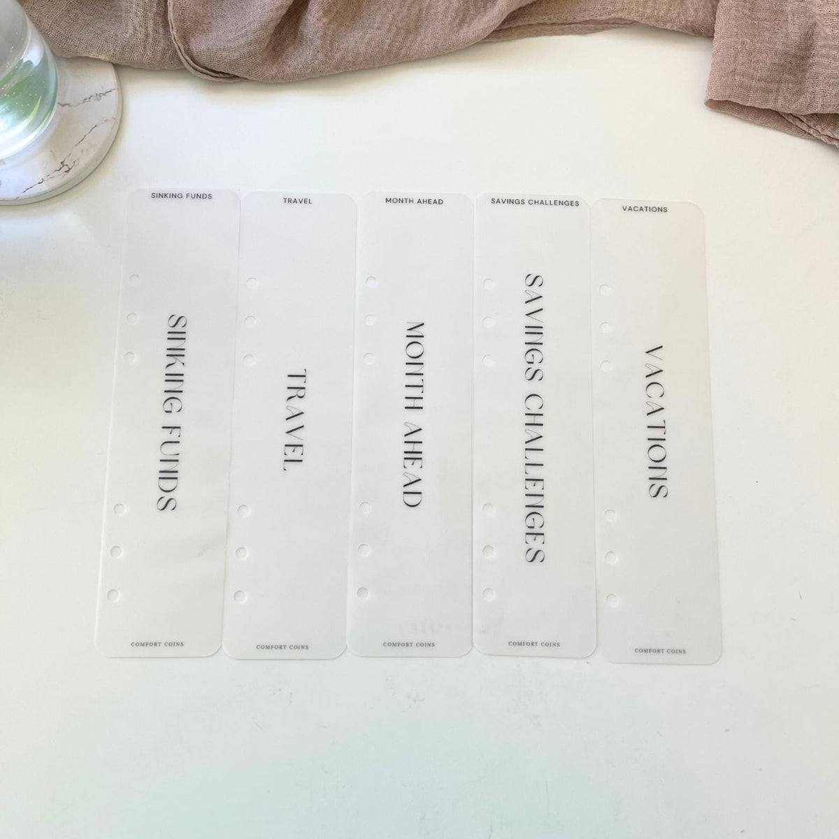 A5 Vellum Category Bookmarks