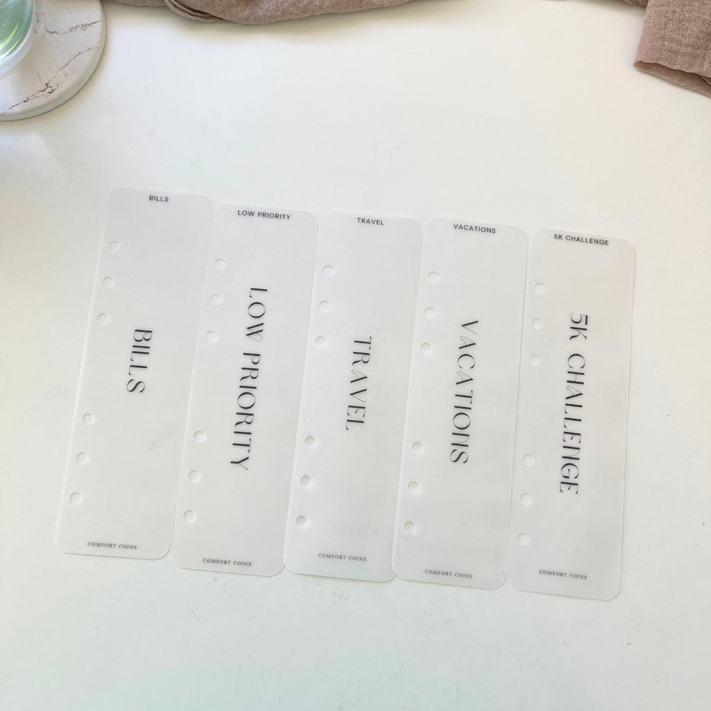 A6 Vellum Category Bookmarks