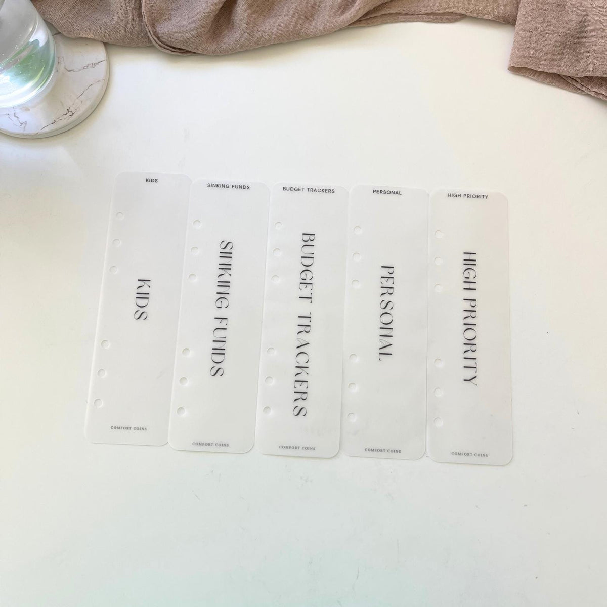 A6 Vellum Category Bookmarks