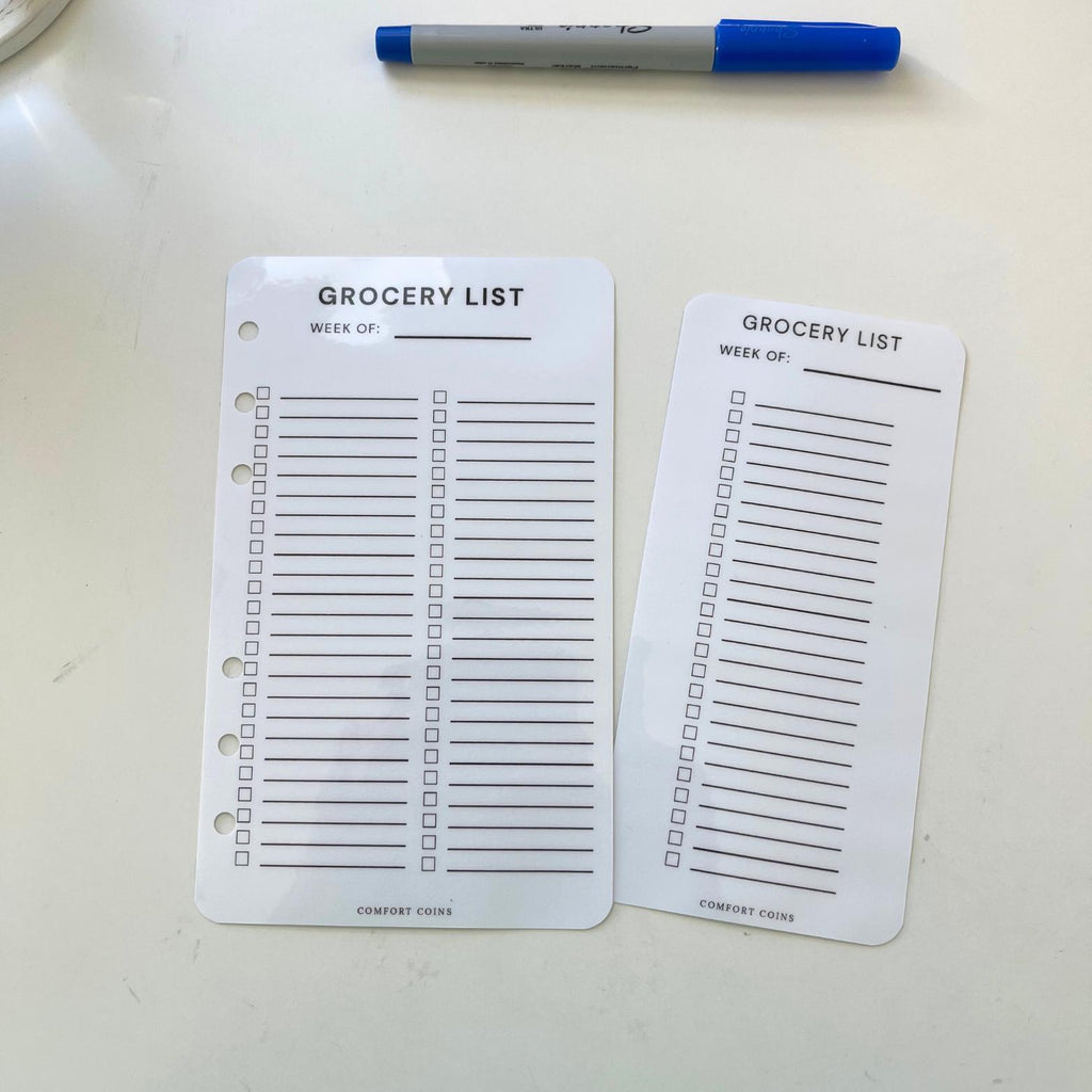 A6 Grocery List Budget Tracker