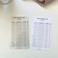 A6 Credit/Debit Card Trackers