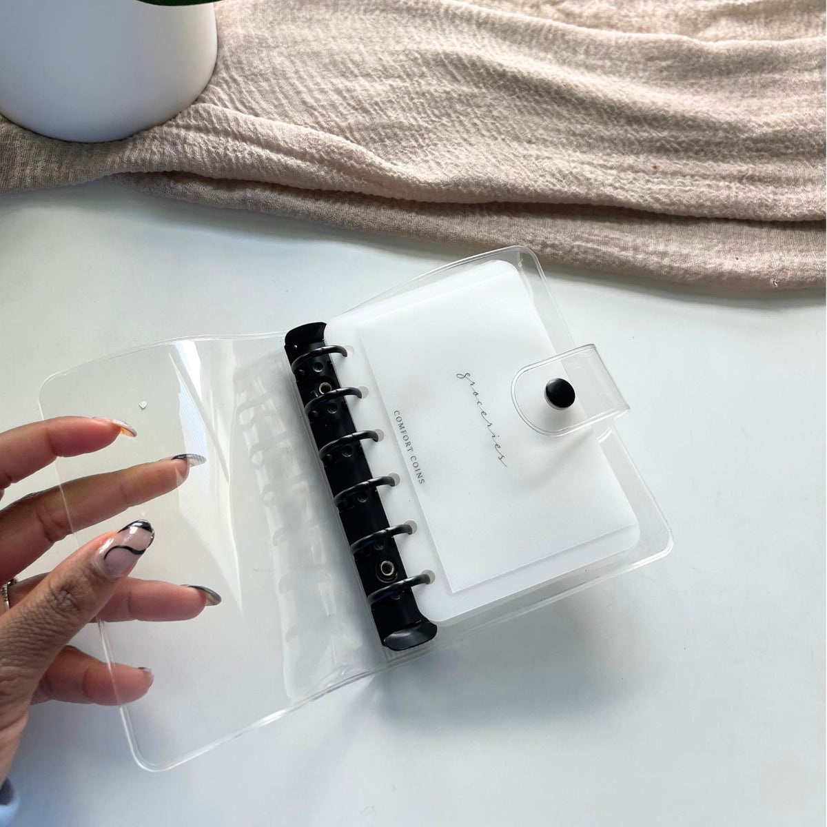 A7 Vinyl Black Rings Budget Binder |  A7 Cash Budget Binder