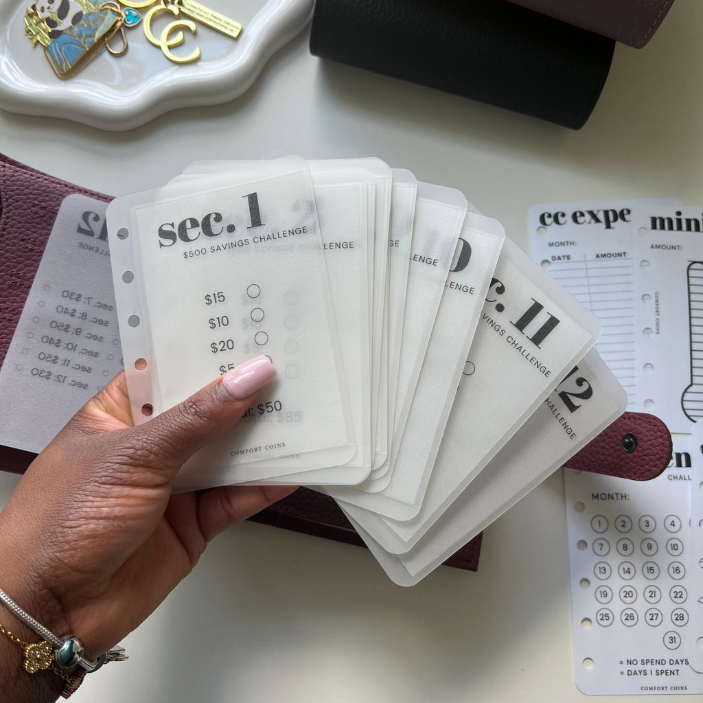 A7 500, 1K + Custom Envelope Challenge Inserts & Envelopes