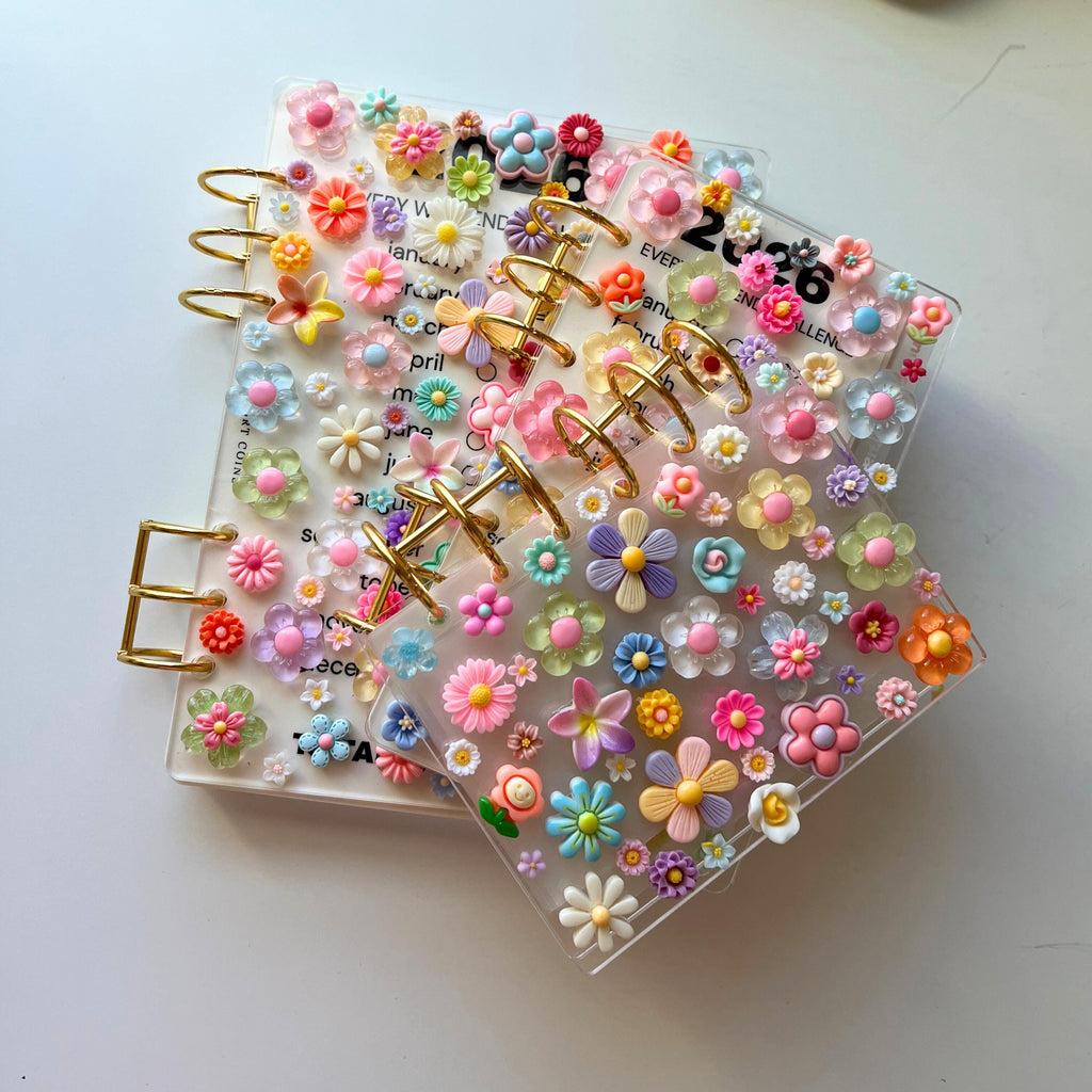 A5/A6/A7 Flower Charmed Acrylic Binders