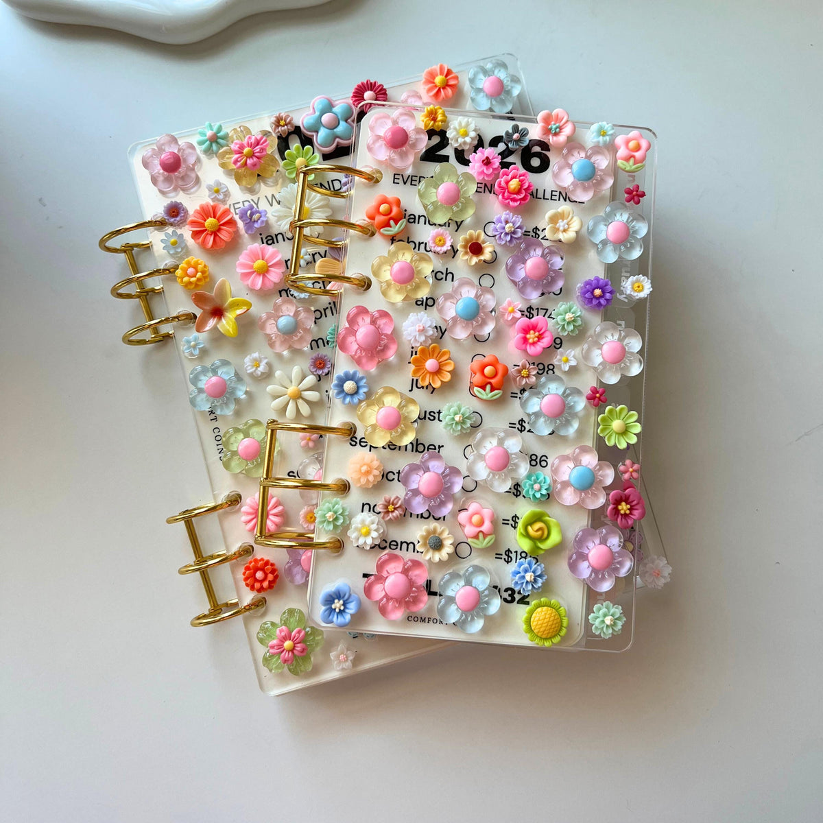 A5/A6/A7 Flower Charmed Acrylic Binders