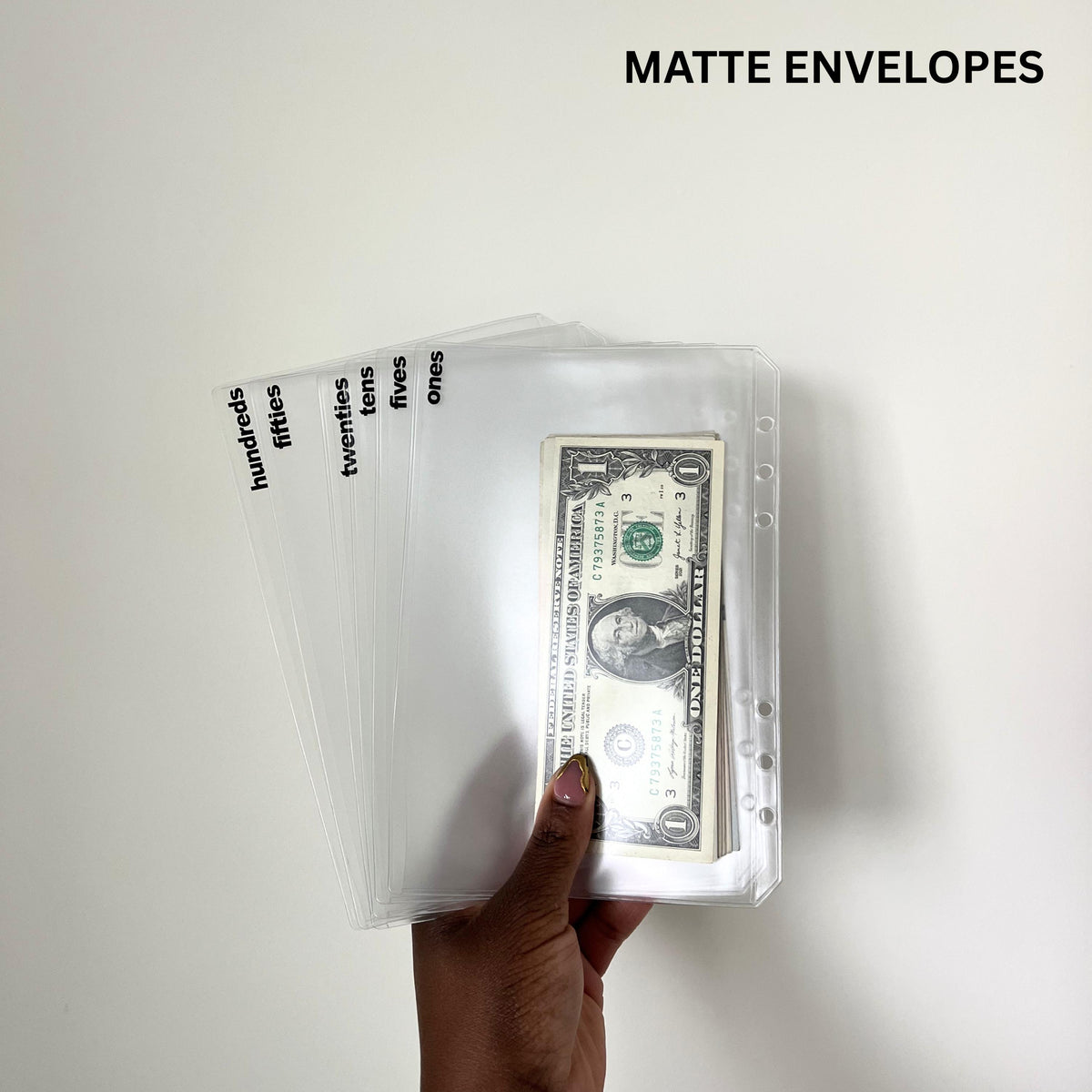 A5 10K Clear Acrylic Binder + PVC Envelopes (NO TABBED ENVELOPES)  + Charmed Dollars Challenge Bundle