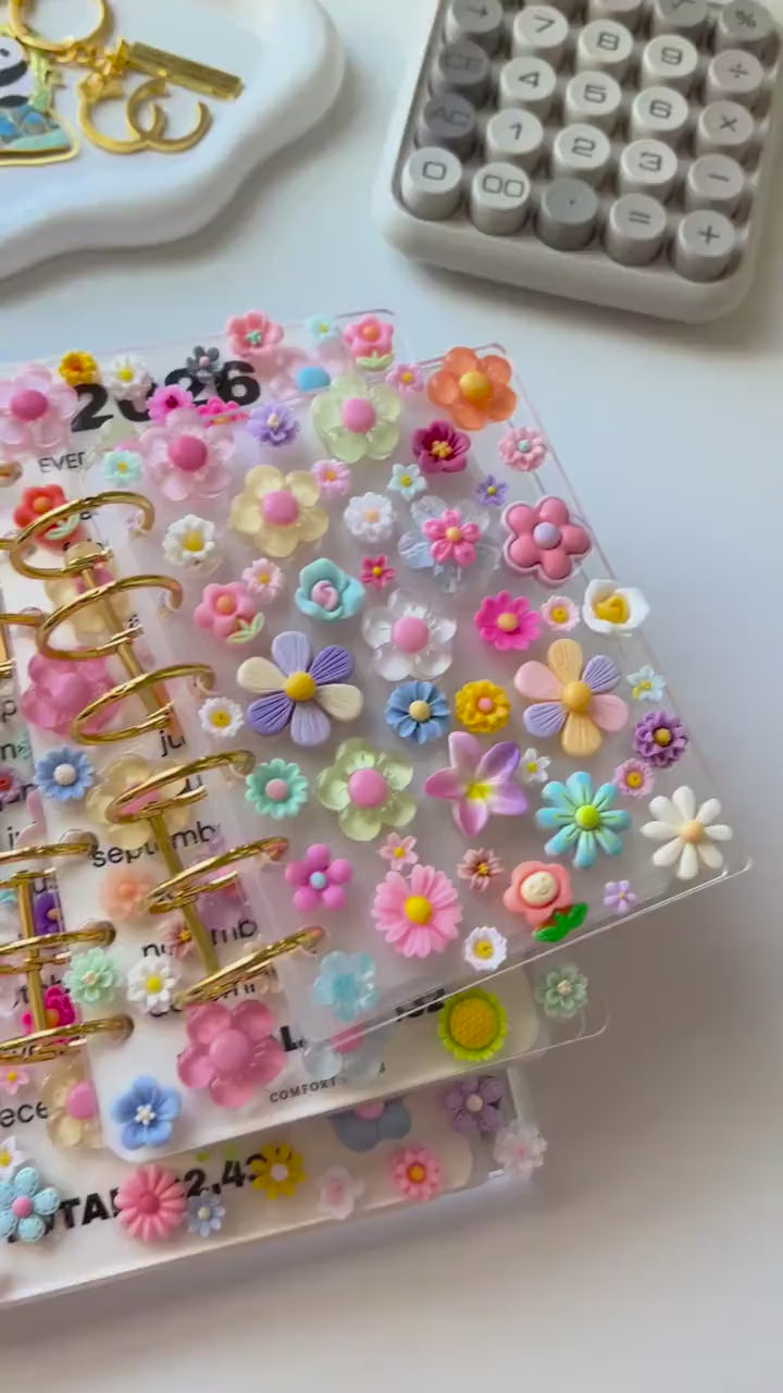 A5/A6/A7 Flower Charmed Acrylic Binders