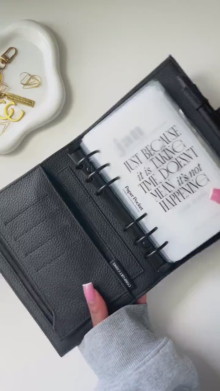 NEW A6 Budget Binders | 30mm Matte Black Rings | Cash Envelope Organizer
